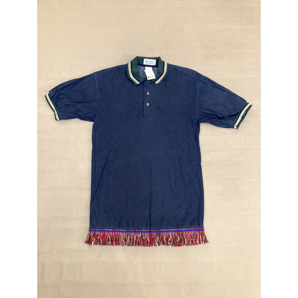 Sea Palms by Hartwell NWT Denim Shirt with Fringes, Women's Size Small